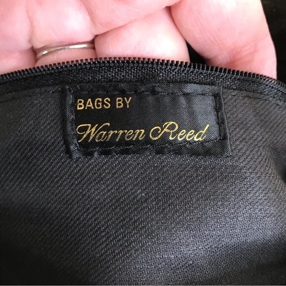 Bags by Warren Reed Vintage Gold Bronze Faux Leather Woven Braided Strap Retro - Picture 11 of 14